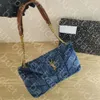 denim loulou designer väska puffer kvinna bokstav crossbody väskor y form läder axel väskor designer kvinnor väska kedja lyxys handväskor purses designer kvinna handväska