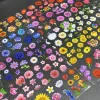 Kits de folhas florais florais para unhas, 50 m/conjunto, folhas de verão, papel, adesivo de transferência de arte em unhas, decalque, acessórios para unhas