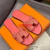 Leather Sandals Oran Womens Slippers HB Hot Selling Sky Star Water Diamond Slippers for Women 2024 High Edition Precision Packaging Candy Color have logo JTP1