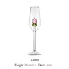 1 pezzo creativo 3D rosa vetro rosa incorporato bicchieri da vino rosso bianco tazza calici calici flute di champagne regalo adorabile per la casa 240320