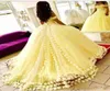 Magnifiques robes de Quinceanera jaunes sur l'épaule 3DFloral Appliques robes de bal 2019 nouvelle arrivée douce 16 robe pas cher bal Dre6790651