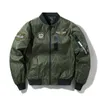 الهيب هوب سترة الرجال عالي الجودة الجيش البحرية أبيض للدراجة النارية MA-1 Pilot Men Baseball Bomber Jacket Men M ~ 7xl 240309