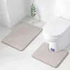 Badmatten 2 stuks Toilet vloermat Anti-Skid tapijt Wasbare deksel Rug badkamer