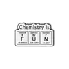 Element chemiczny Symbol Pinki Emalia Chemia to zabawne broszki z kreskówek fluorowy azot klapy do plecaka biżuteria