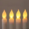 LED Light Cone Candles Electronic Taper Candle Battery Operated Flameless For Wedding Birthday Party Decorations Supplie