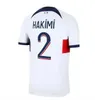 2024 Maillot PSGS Mbappe Soccer Jerseys Kang in Ramos Football Shirt 23 24 HakiMi Asensio Hommes