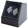 Liscn trä Auto Silent Watch Winder Oregelbundet form Transparent Cover Wristwatch Box med EU Plug Luxury 2 Box Automatisk Watch2741