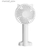 Electric Fans Mini handheld fan portable USB charging neck cooling personal fan cute hands-free fan summer cooler outdoor travel fanY240320