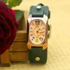 Relógios de pulso Shsby vaca pulseira de couro cor digital retângulo relógio mulheres pulseira relógios feminino bronze relógio de quartzo estudante lazer relógio 24319