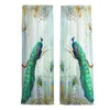 Curtain Peacock Window Curtains Privacy Drapes Panels Treatments Luxurious Light Filtering For Bathroom Doorway