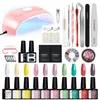 Nagelkonstpaket Phoenixy Gel Polish Set med 36W/54W UV LED -lampa Semi permanent lack Komplett full DIY -manikyr