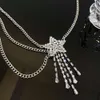 Freetry Bling Crystal Belts Rhingestone Pildel Fringe Fringe Ajustement Chaîne Collier de mari Bijoux de fête de mariage