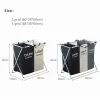 Foldable Dirty Laundry Basket Organizer X-shape Printed Collapsible Three Grid Home Laundry Hamper Sorter Laundry Basket Large T200115