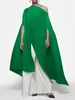 Party Dresses Lemongor Female Batwing Sleeves Split-Front Elegant Evening Dress 2024 Summer Birthday Kaftan Midi For Women