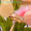 2024 Jewelry Designer Brand Band Rings V Natural White Fritillaria Bone Female Plated 18k Rose Gold Snake Red Jade Marrow Set With Ring