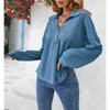 Kvinnors T -skjortor Autumn Winter Women Loose Shirt Top Y2K ins kläder Elegant Fashion Long Sleeve Wind Down Collar Single Breasted Button