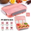 1300ML Magnetron Lunchbox Bento Box Lepel Servies Draagbare Voedselopslagcontainer voor Kinderen Kids School Volwassenen Kantoor 240307