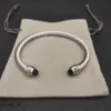 David Yurma Jewelry DY Designer Kabel Modna dla kobiet mężczyzn Złota Sier Pearl Head Bransoleta Dy Jewelry Man 700