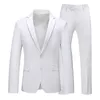 Mäns kostymer höst och vinter 2024 Slim Fit Suit Set Luxury Business Dress Korean Fashion 2 Pieces/Two Piece Wedding Groom