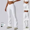 Active Pants Women Yoga Bell-Bottoms Leisure Scrunch Bulfting Dance High midje V-Shaped Sport Gym Running Breatble Leggings