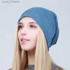 Cappelli Sciarpe Set Geebro Cappello da Donna a Fagiolo Tinta Unita in Cotone Primaverile Fagioli in Puro Cotone Adatto per Cappello da Donna in Osso Lavorato a Maglia Cappello da Donna con Teschio Nero JS293AC24319