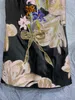 European Station 2024 Spring/Summer New Celebrity Retro Round Neck Tank Top Relief Sequin Flower Slant Print Dress