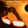 Sunglasses 6 Pcs Solar Eclipse Glasses Safety Viewing Block Harmful UV Light Strong Hinge Unisex Translucent Direct Sun Observation