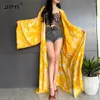 Europe plage couverture Ups pour maillots de bain femmes cravate colorant élégant Kimono maillot de bain Cape robe d'été 2024 vêtements de plage tenues ventes