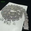 Icecap Fashion Jewelry Necklaces Full Iced Out Vvs Moissanite Diamond Tennis Chain 925 Sterling Silver Chain for Men
