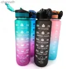 Water Bottles 1 Liter Water Bottle Motivational Sport Water Bottle Leakproof Drinking Bottles Outdoor Travel Gym Fitness Jugs For Kitchen yq240320