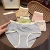 Women's Panties Japanese Mid-waist Girls Underwear Seamless Thin Cotton Crotch High Elastic Comfortable Breathable Cute Bear Ladies Briefs