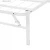 Altre forniture per la biancheria da letto Mantiene 14 strutture per letto con piattaforma XL pieghevoli in acciaio a doppio profilo di alto profilo bianche 80,00 X 39,00 X 14,00 pollici Y240320