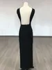 Casual Dresses Sleeveless Black Bandage High Level Fashion Maxi Women Backless Bodycon Sexy Party Long Evening Elegant Autumn Winter Robe