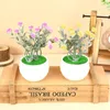 Fleurs décoratives 1pc mini plantes artificielles bonsaï petit pot d'arbre simulé faux table de bureau ornements en pot décor de jardin à la maison