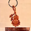 Decoratieve beeldjes Verzamelbaar Chinees houtgesneden Boeddhawoord Lotusbloem Draagzegen Veilig Prachtige kleine hangende beelden