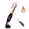 Realistische Telescopische Dildo Vibrator Afstandsbediening Verwarming Kunstmatige Penis Butt Plug Anale Sex Machine Erotische Speeltjes Voor Vrouw T3451747