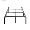 Other Bedding Supplies 12 Adjustable Metal Platform Bed Frame Black Double Extra Large Heavy Duty Top Plate Compatible with Home Bedroom Furniture Y240320