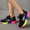 Scarpe casual Sneakers estive Donna Suola luminosa Scarpe da ginnastica da jogging per esterni Donna vulcanizzata