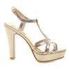 Sandaler Sgesvier Fashion Summer Ankle Strap Woman Gold Silver High Heels Brand Design Dress Stiletto G440