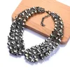 Zincirler Kristal Rhinestone/Pearl Deyim Zincir Kolyeleri Vintage Ceza Bib Kolye Bohem Bling yaka