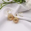 Placcato oro 18 carati Designer di lusso Lettere di marca Catena a clip Perla Eardrop Donne geometriche Orecchini con strass di cristallo Festa di nozze Jewerlry Ragazze Regali d'amore DHJF