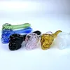 4 inch schedel glazen buis dab rigs rookwater bong kommen olie nagel tabak handwater buis glazen olie brander bubblers