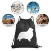 Sac à dos Shetland Sheepdog Silhouette (S) Sacs à cordon Sac de sport imperméable Sheltie Dog Animaux Animaux