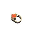 Luxury smycken VanClef Ring Rotating Clover Ring Female 925 Pure Silver Luxury Versatile Red Agate Laser Ring Handpiece