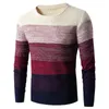Мужские свитера, свитер 2024, весна-осень, модный повседневный облегающий вязаный мужской пуловер с круглым вырезом, пальто с длинными рукавами