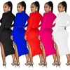 Summer Dress Beach 2024 Swim Wear Cover Up Bathroom Women Outfits Ups For Female Solid Color Long Sleeved Leaky Navel Two Piece