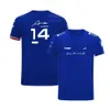 Men's T-Shirts Camisa de manga corta del equipo Alpine F1 camisa oficial azul ropa de alta calidad Rennrad Trikot Herren 2024
