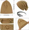 Hats Scarves Sets 1 pack of Slouchy Beanie hip-hop soft lightweight running Beanie adult dwarf hat Chemo C suitable for men and women breathabilityC24319