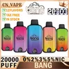 Originele Bang 20000 Rookwolken 20k bladerdeeg 20000 Smart Screen Elektronische Sigaretten Vape Wegwerp 0% 2% 3% 5% 25 ml Voorgevulde Pod 650mAh Oplaadbare Batterij Vaper bladerdeeg 20k