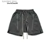 Calções masculinos duplos abertos grandes com zíper shorts para homens soltos pendurados calças de virilha vibe esporte capris para o verão l240320
